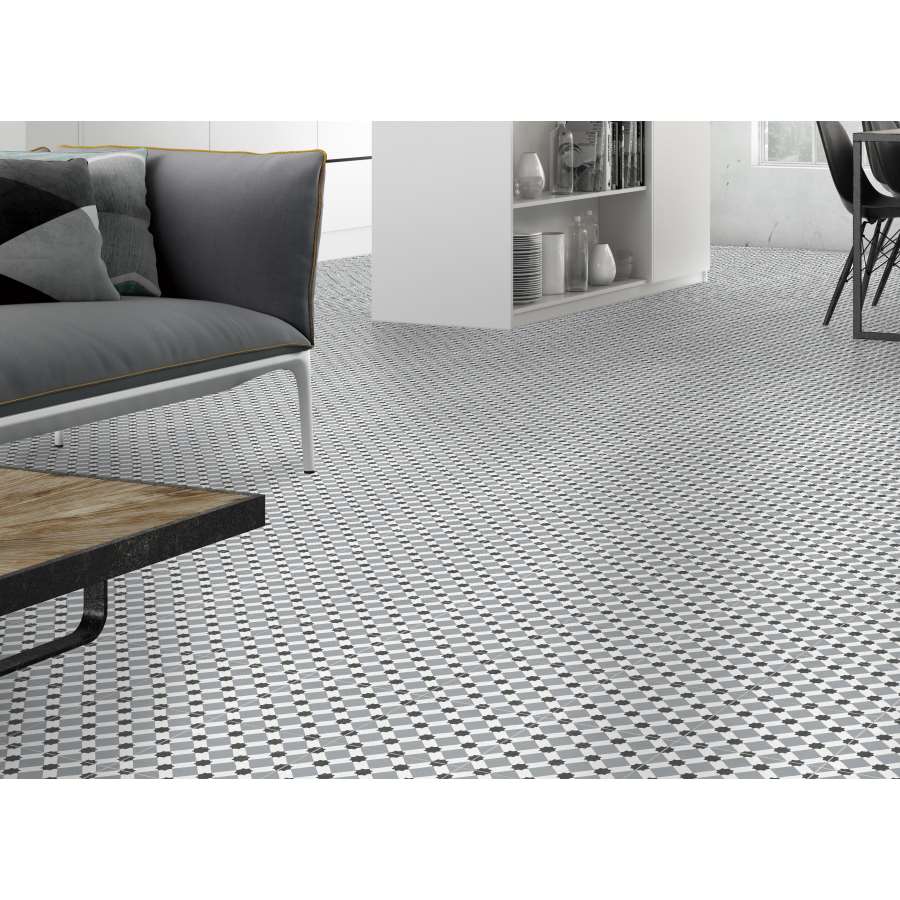 Imagem de acessório do produtoPAVIMENTO HIDRAULICO TIMELESS HENLEY GREY FOG 45x45 9mm