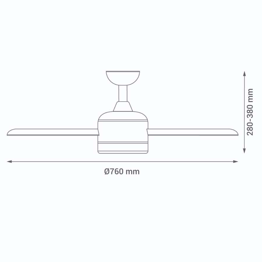 Imagen accesoria del productoVENTILADOR DE TECHO PEQUEÑO PALA REVERSIBLE LOLLIPOP BLANCO