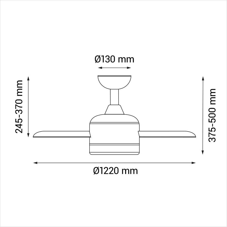 Imagen accesoria del productoVENTILADOR DE TECHO MEDIANO PALA REVERSIBLE BALOO BLANCO