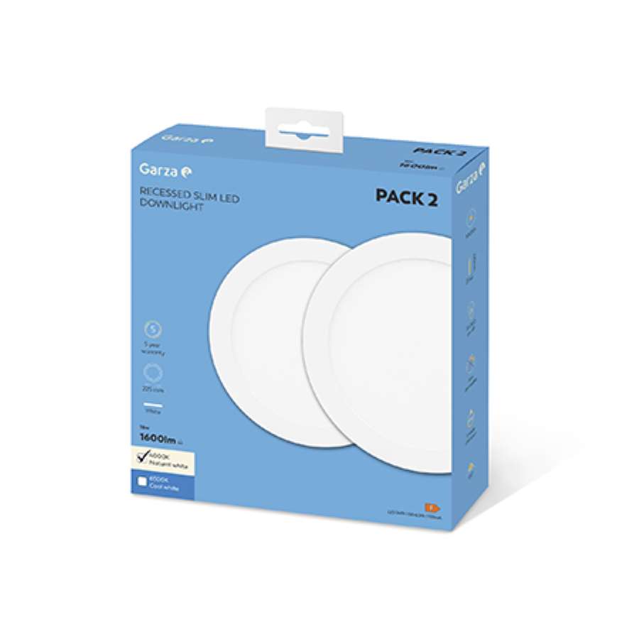 Imagen accesoria del productoPACK 2 DOWNLIGHTS LED CIRC 18W 1600LM 4000K Ø225 BL