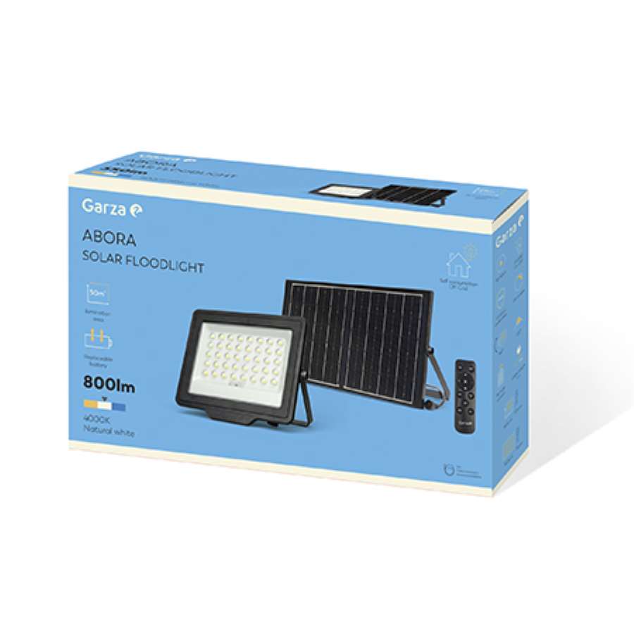 Imagen principal del productoFOCO LED SOLAR ABORA 800LM 50m2 4000K