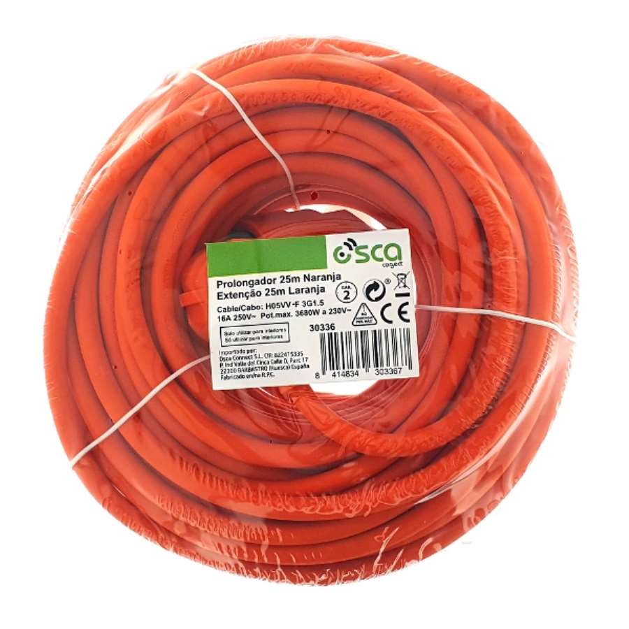 Imagem de acessório do produtoPROLONGADOR 25M H05VV-F 3G1.5 NARANJA