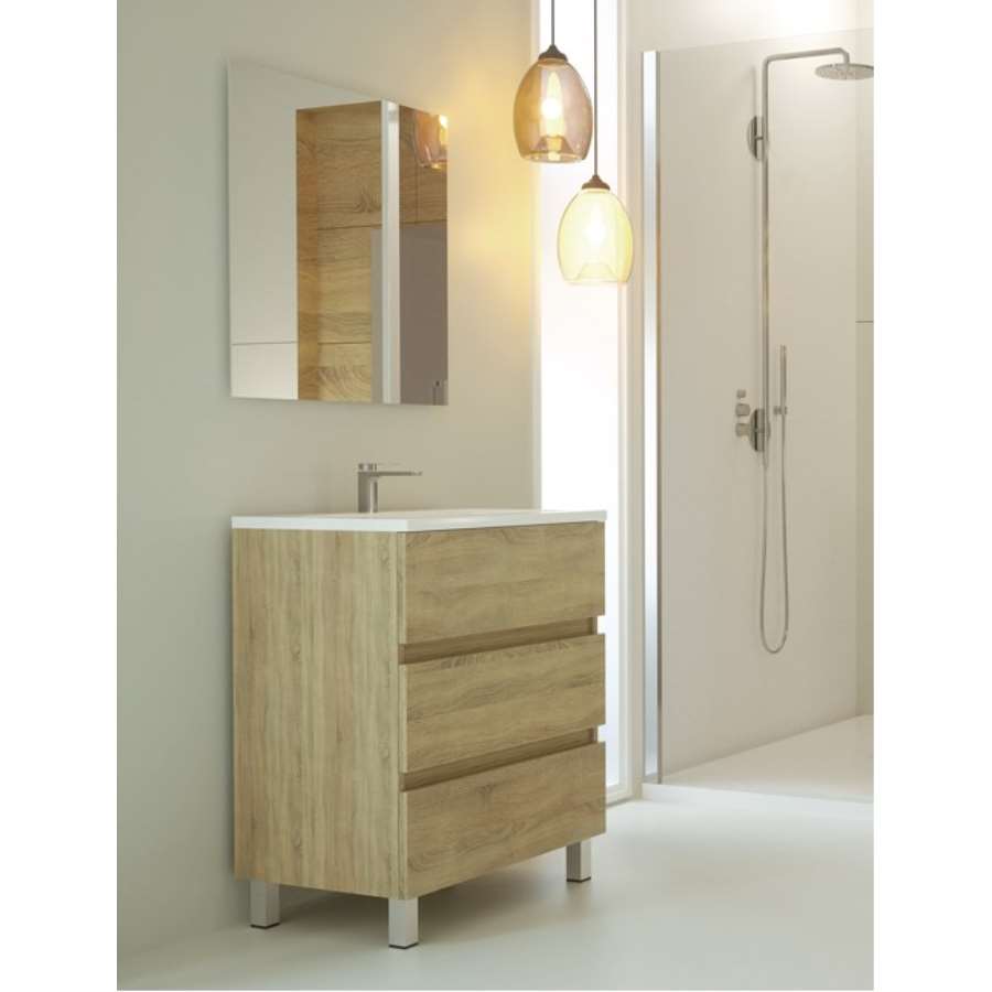 Imagen principal del productoMUEBLE BAÑO CENTRUM 80CM 3 CAJONES CAMBRIAN