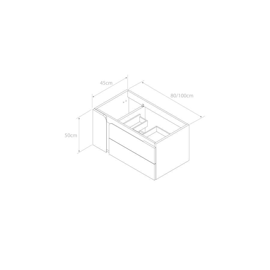 Imagen accesoria del productoMUEBLE BAÑO DEVA 80CM VERDE MATE