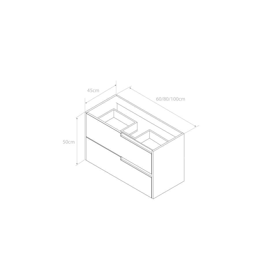 Imagen accesoria del productoMUEBLE BAÑO MODULAR 60CM AZUL MATE