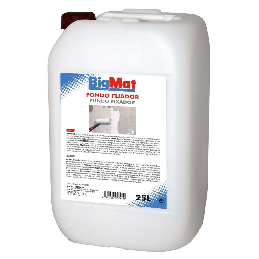 Imagem principal do produtoFONDO FIJADOR BIGMAT AL AGUA GARRAFA 25L