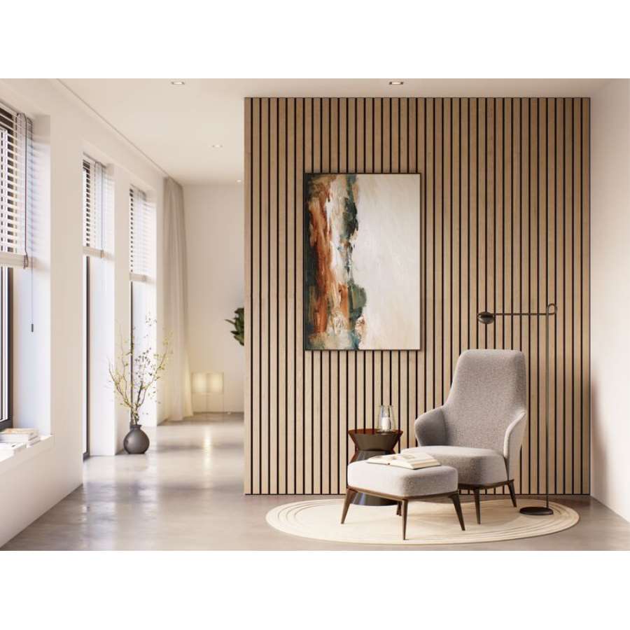 Imagen accesoria del productoREVESTIMIENTO ACÚSTICO DECOWALL ROBLE 260x30x3,4 (2 u/pack)
