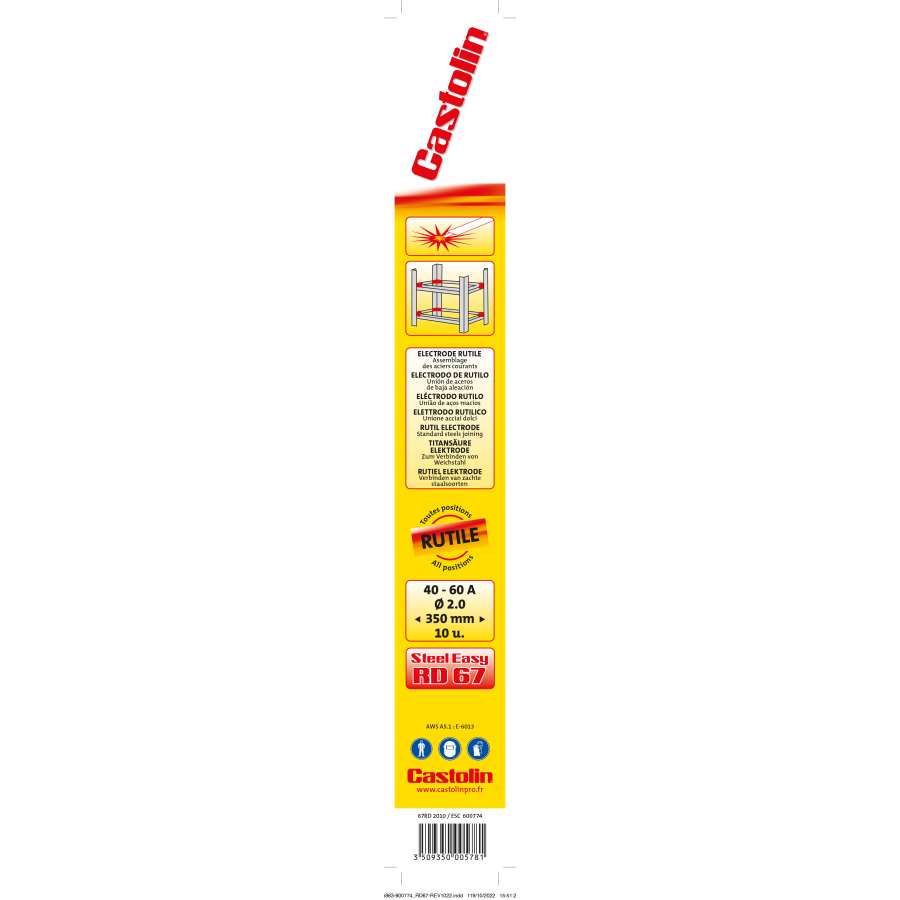 Imagem principal do produtoELECTRODO RUTILO Ø2,0mm x 350mm. BLISTER 10UND