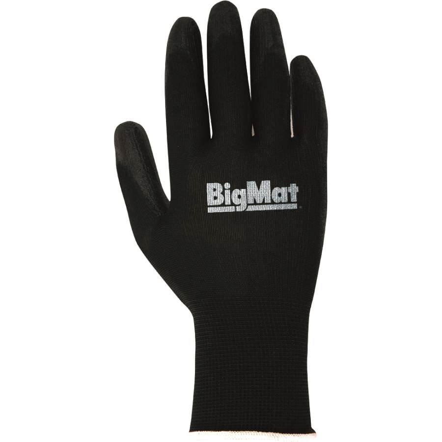 Imagen principal del productoGUANTE BIGMAT PALMA PU NEGRO T,7 (PAQ. 6 PARES)