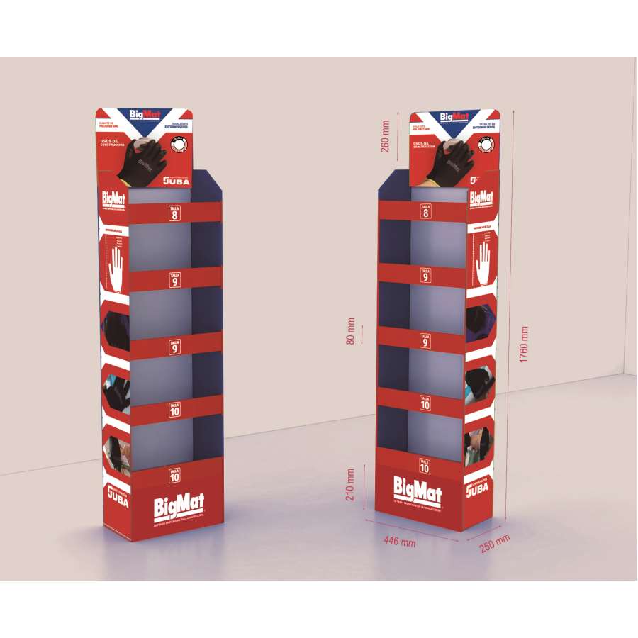 Imagen principal del productoExpositor guantes Bigmat palma negro