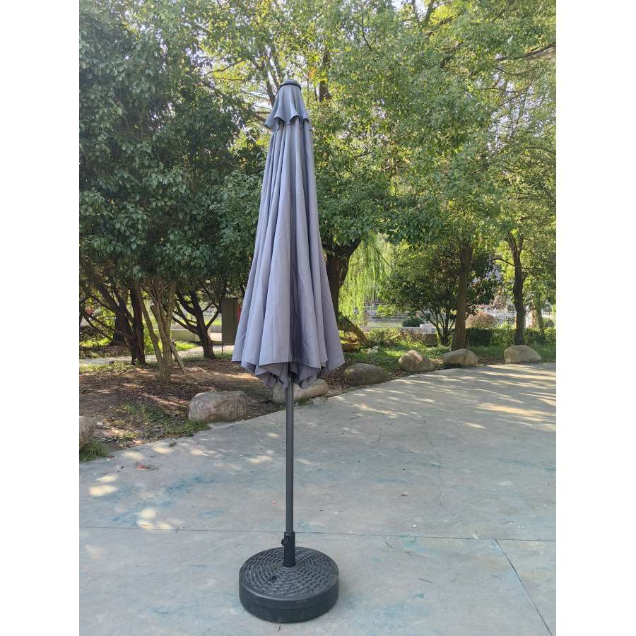 Imagen principal del productoPARASOL REDONDO CON MANIVELA CARTAGENA GRIS 300x12x38 cm