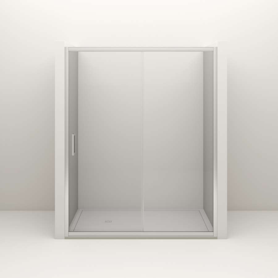 Imagen accesoria del productoMAMPARA DUCHA FRONTAL CUBIK EASY 140CM CROM.TRANSP.