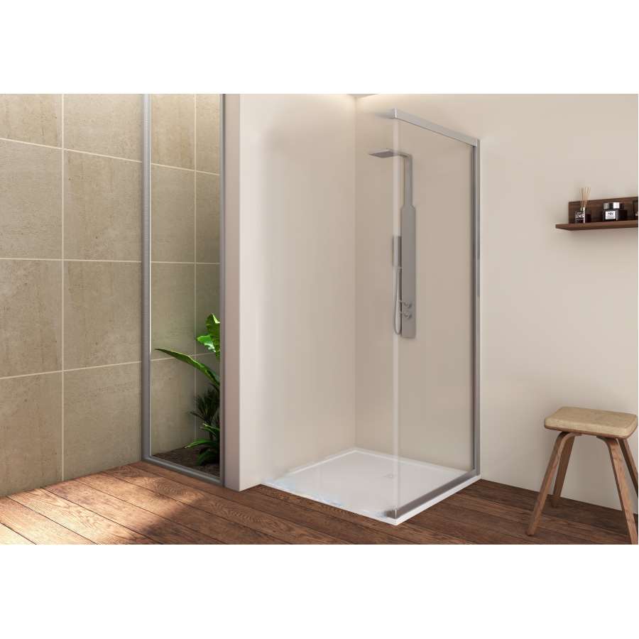 Imagem principal do produtoMAMPARA DUCHA FIJO LATERAL CUBIK EASY 80CM CROM.TRANSP.