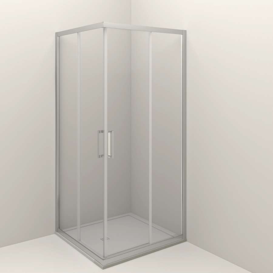 Imagem de acessório do produtoMAMPARA DUCHA ANGULAR CUBIK EASY 120X80CM CROM.TRANSP.