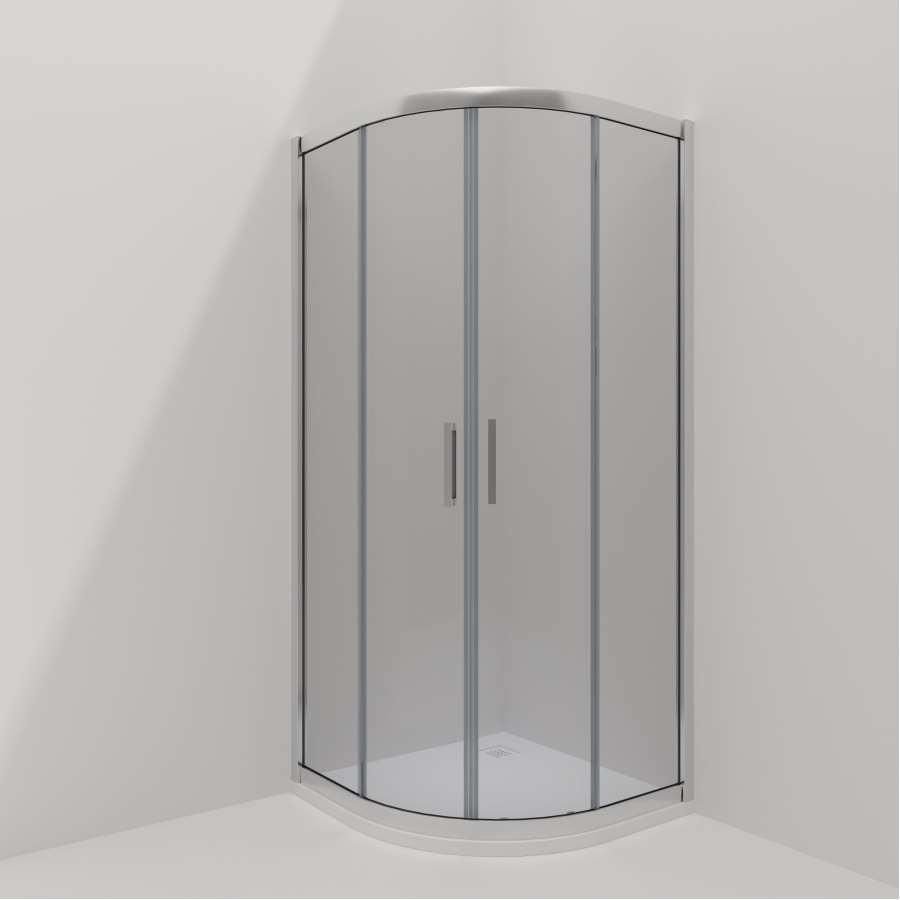 Imagem de acessório do produtoMAMPARA DUCHA CURVA CUBIK EASY 90CM CROM.TRANSP.