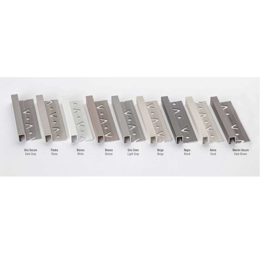 Imagem principal do produtoLISTELO ALUMINIO 10X12 TEXTURIZADO GRIS CLARO 2,5m 8,2ft.