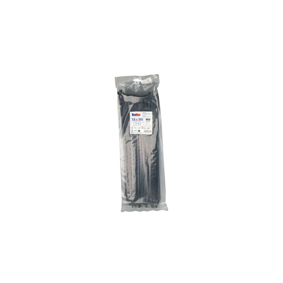 Imagen principal del productoBOLSA BRIDA BIGMAT 7,6x365 NEGRA (100 uds)