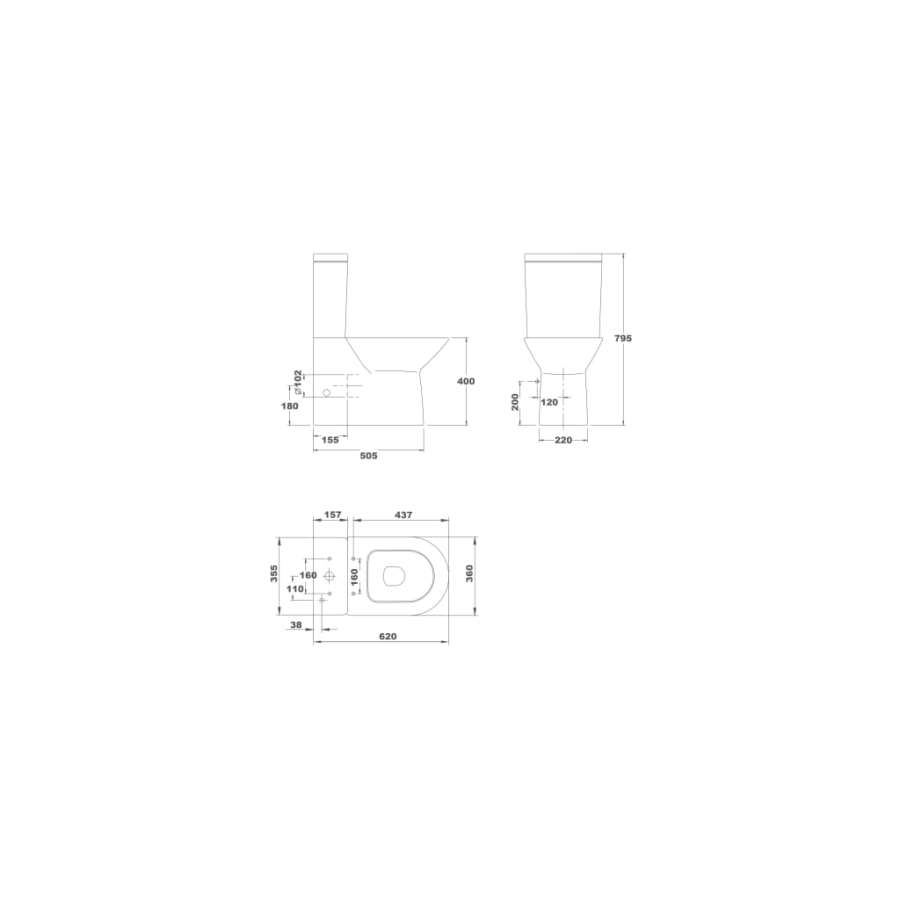 Imagen accesoria del productoPACK INODORO COMPLETO CUBIK ATENAS BTW DUAL