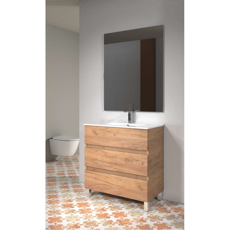 Imagem de acessório do produtoMUEBLE DE BAÑO CUBIK MARTINA 60CM 3 CAJONES ROBLE 001