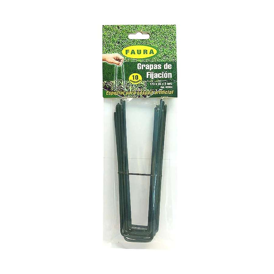 Imagem principal do produtoGRAPAS VERDES DE FIJACIÓN PARA CESPED ARTIFICIAL Blister 10u