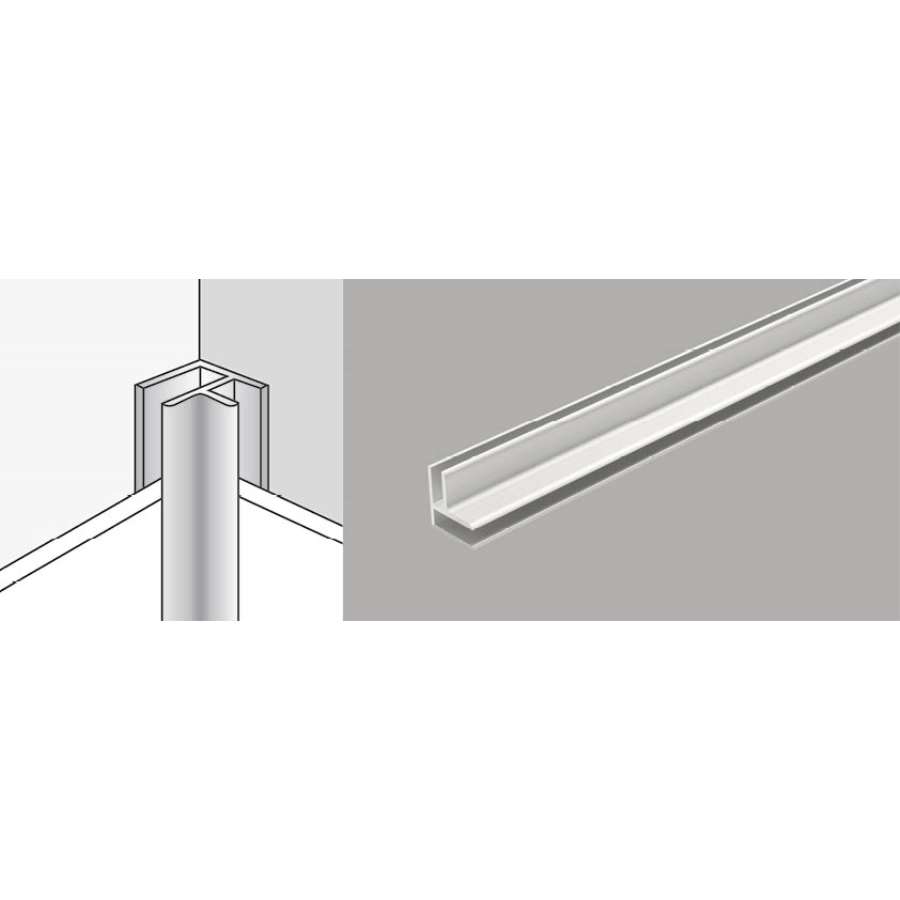 Imagem principal do produtoPERFIL ALUMINIO UNIVERSAL PARA ESQUINA 12-20 mm 2,60m