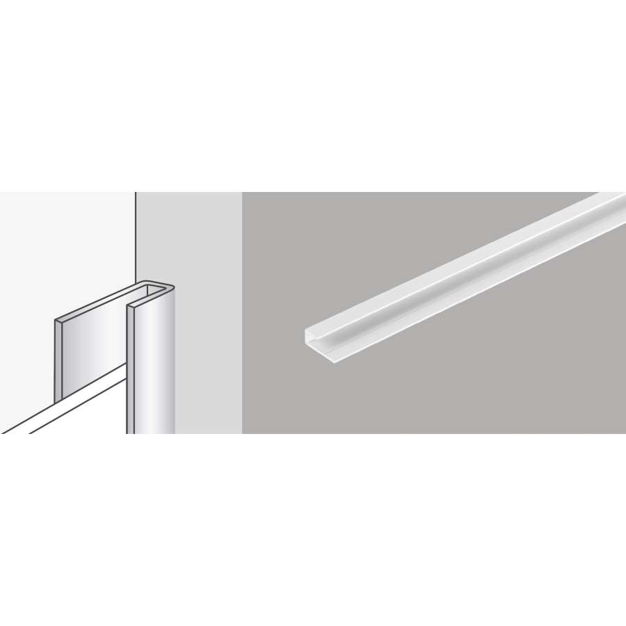 Imagem principal do produtoPERFIL ALUMINIO BLANCO DE REMATE EN U 2,60m