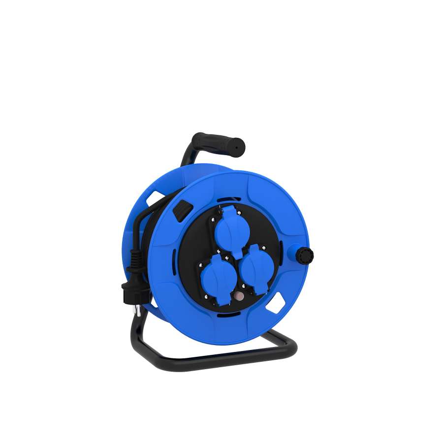 Imagem principal do produtoENROLLACABLE 3 TOMAS CABLE 3X1.5MM2 25 METROS IP55 BIGMAT