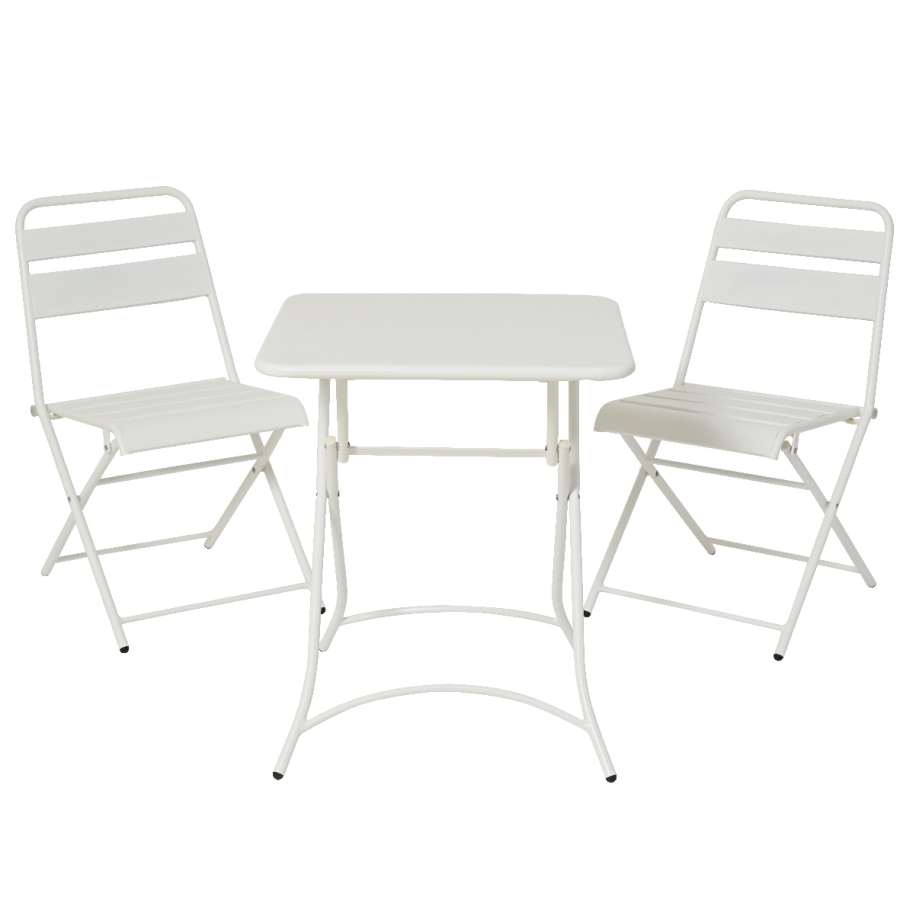 Imagen principal del productoCONJUNTO  SILKEBORG DE METAL MESA + 2 SILLAS