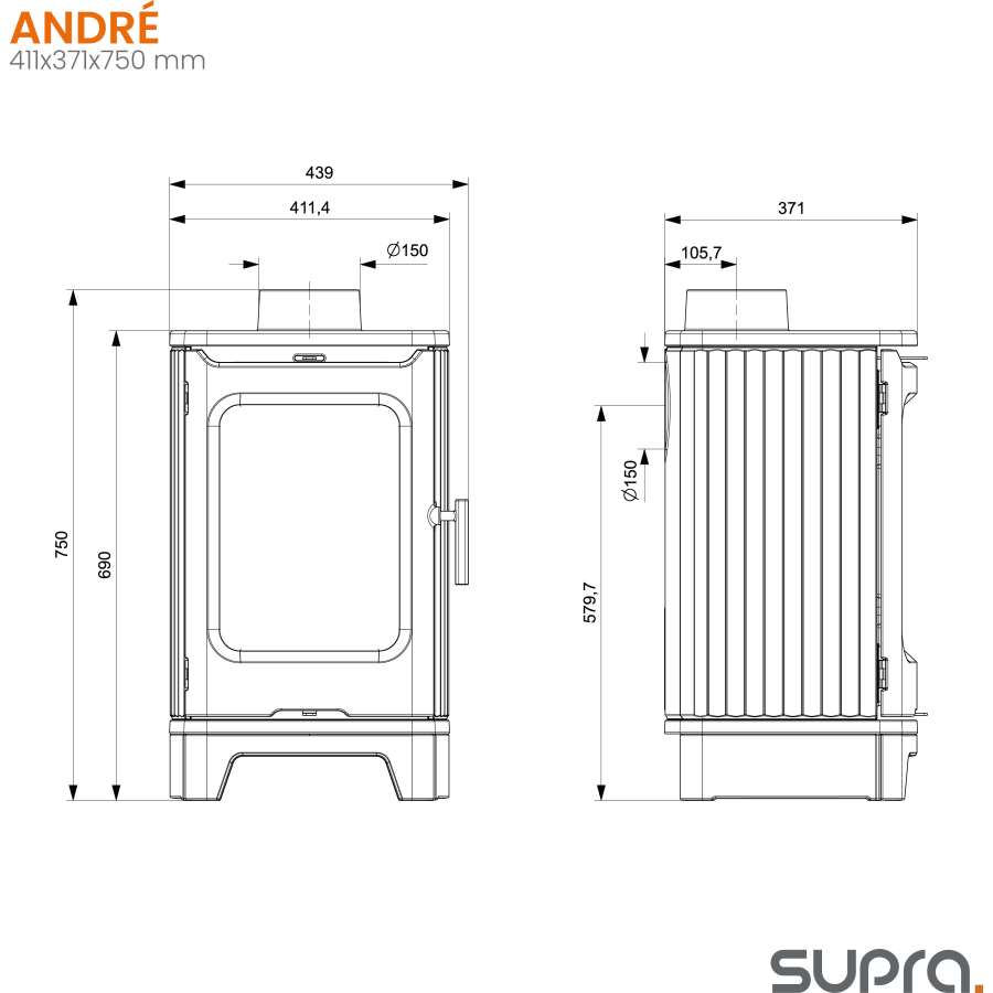 Imagem de acessório do produtoESTUFA DE LEÑA ANDRÉ