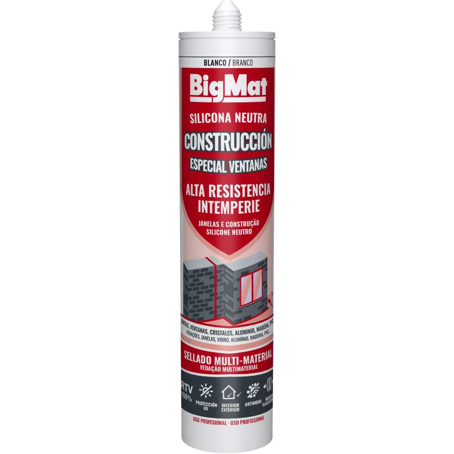Imagem principal do produtoSILICONA NEUTRA MUTIUSOS CONTRUCCION BIGMAT BLANCA 290ML