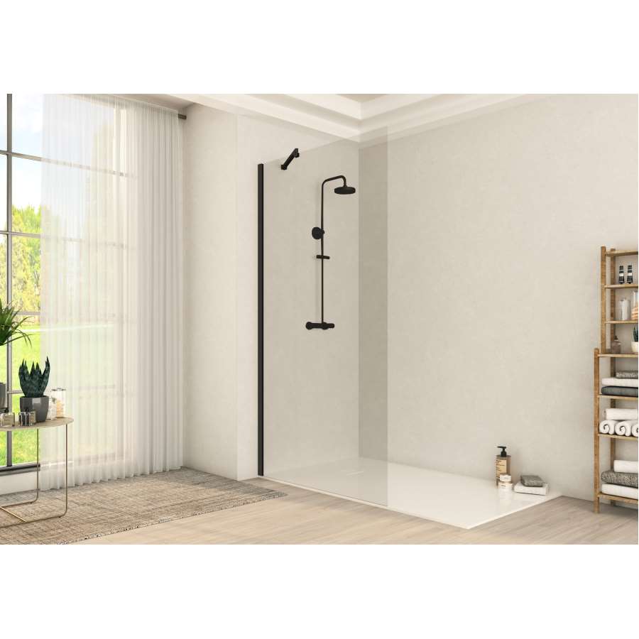 Imagen principal del productoMAMPARA DUCHA FIJO WALK-IN CUBIK 100CM NEG.TRANSP.