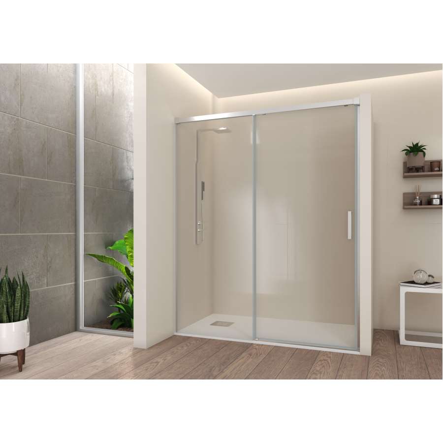 Imagen principal del productoMAMPARA DUCHA FRONTAL CUBIK TOP 175CM CROM.TRANSP.