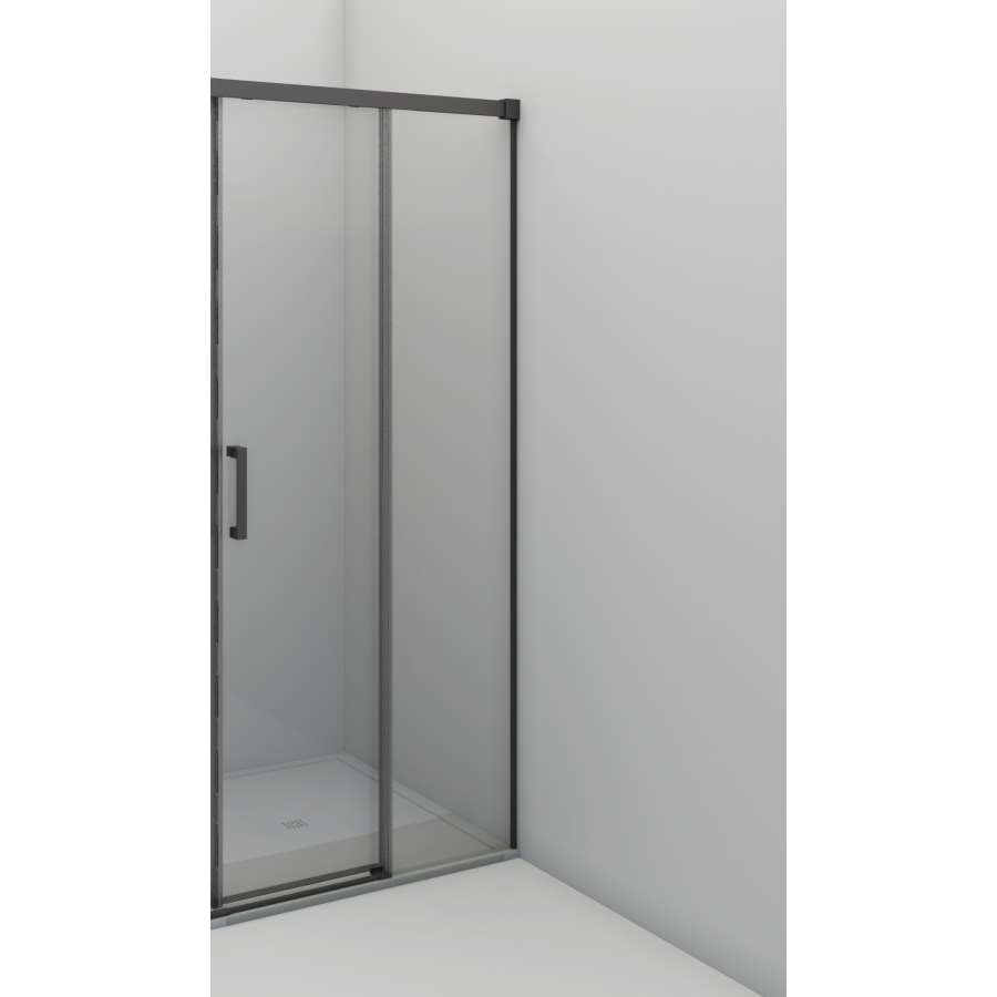 Imagen accesoria del productoMAMPARA DUCHA PUERTA LATERAL CUBIK TOP 70CM NEG.TRANSP.