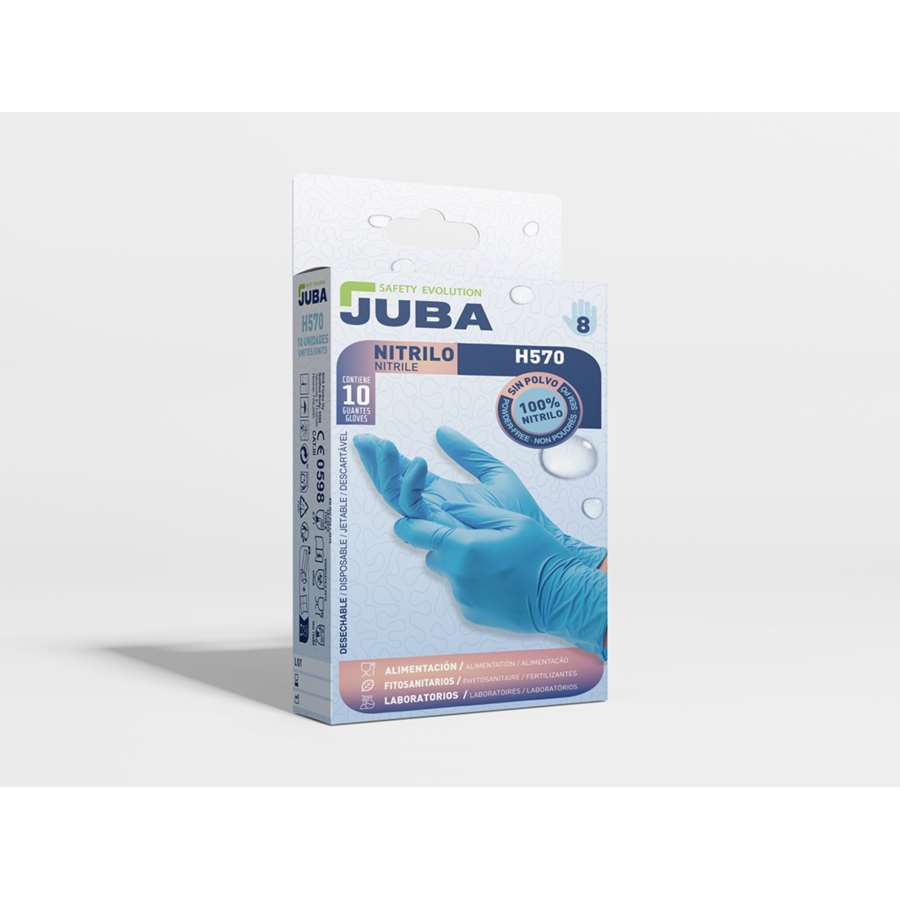 Imagem principal do produtoCAJA 10 GUANTES DESECHABLE T9 NITRILO S/Polvo