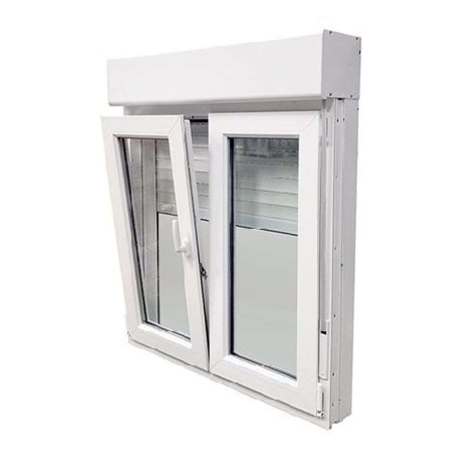 Imagem principal do produtoVENTANA PVC SERIE70 1000X1155 BLANCO 2 HOJAS IZQ C/PERSIANA