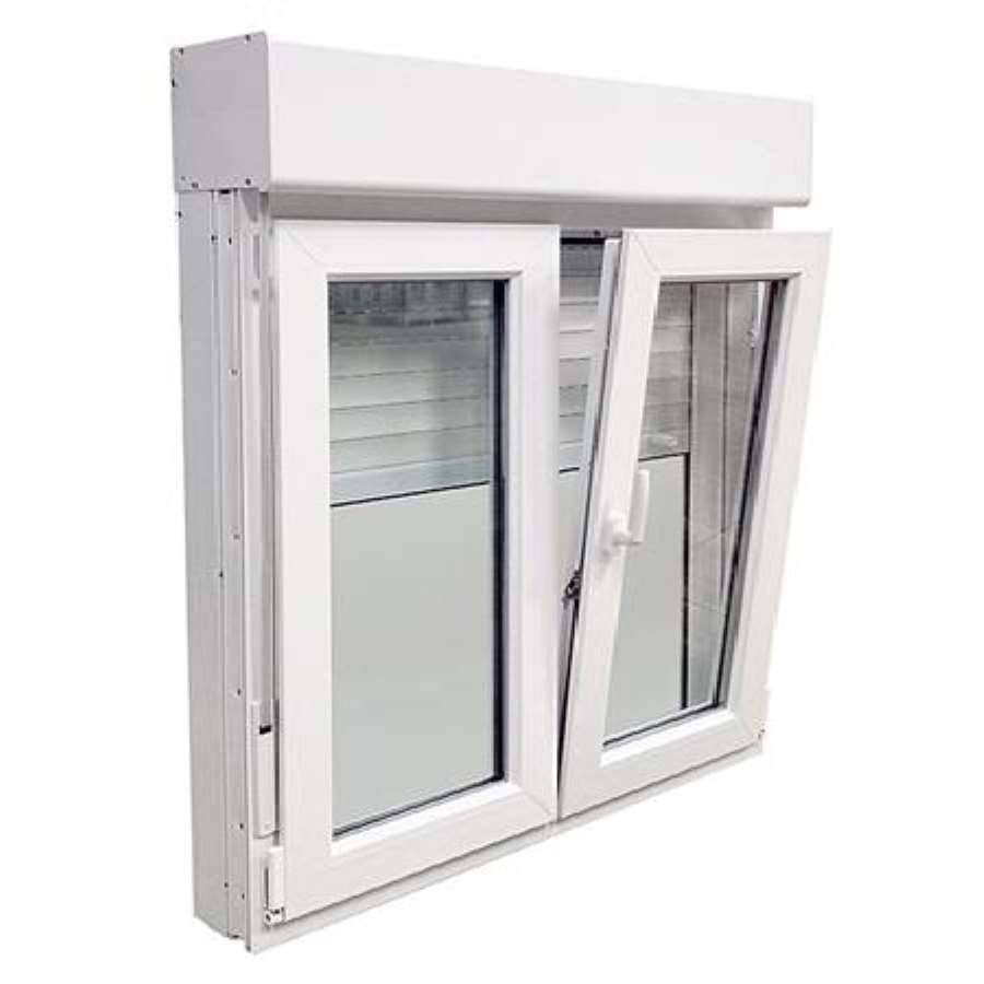 Imagem principal do produtoVENTANA PVC SERIE70 1200X1155 BLANCO 2HOJAS DCHA C/PERSIANA