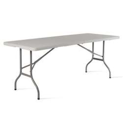 Imagen de MESA BLANCA PLEGABLE RESINA/ACERO OXFORD 183X76X74CM