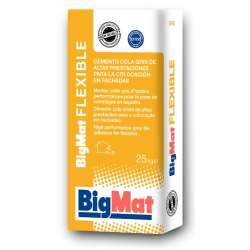 Imagen de CEMENTO COLA BIGMAT FLEXIBLE GRIS (SACO 25 KG)