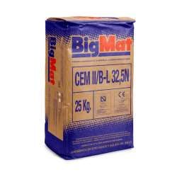 Imagen de CEMENTO GRIS BIGMAT II/B-L 32,5 N (SACO 25 KG)