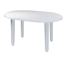 Imagen de MESA OVAL 130X90CM BLANCO