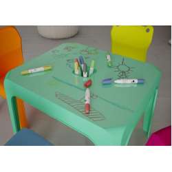 Foto de MESA INFANTIL JAN COM TELA DESENHÁVEL FÚCSIA