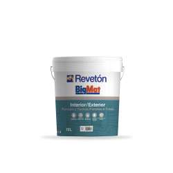 Imagen de PINTURA PLÁSTICA BM-REVETON INT/EXT PAREDES-TECHOS BCO. 15L