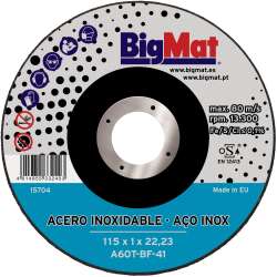 Imagen de DISCO INOX BIGMAT A660R 115X1X22,23 (retráctil)