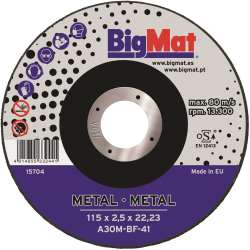 Imagen de DISCO METAL BIGMAT A24EX 115X2,5X22,23 (retráctil)