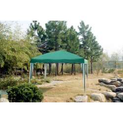 Imagen de GAZEBO PLEGABLE 3X3M VERDE Y LATERALES A RAYAS BLANCO/VERDE