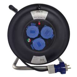 Imagen de ENROLLACABLE C/TAPA IP55 3 BASES IP67 3X1,5MM²  25M