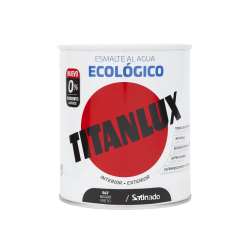 Imagen de ESMALTE AL AGUA TITANLUX SATINADO NEGRO 750ML