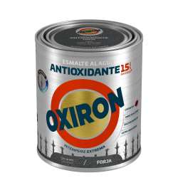 Imagen de ESMALTE AL AGUA OXIRÓN FORJA GRIS ACERO 750ML