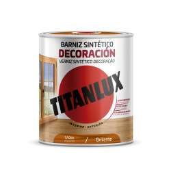 Imagen de BARNIZ SINTÉTICO TITANLUX BRILLANTE CAOBA 750ML