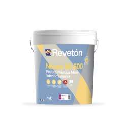 Imagen de PINTURA PLÁSTICA REVETON NOVEX M-500 INT./EXT. BLANCO 4L